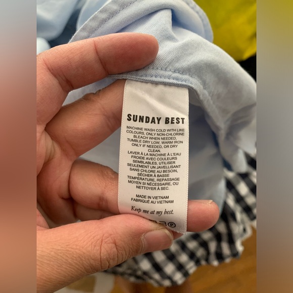 Light blue denim cotton Sunday Best mini dress - Picture 3 of 3